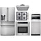 Thor Kitchen 6-Piece Pro Appliance Package - 30" Cooktop, Wall Oven, Under Cabinet Hood, Refrigerator with Water Dispenser, Dishwasher, & Microwave Drawer in Stainless Steel Appliance Package Thor Kitchen 