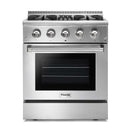 Thor Kitchen 6-Piece Pro Appliance Package - 30-Inch Dual Fuel Range, Refrigerator with Water Dispenser, Wall Mount Hood, Dishwasher, Microwave Drawer, & Wine Cooler in Stainless Steel Appliance Package Thor Kitchen 