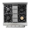 Thor Kitchen 6-Piece Pro Appliance Package - 30-Inch Dual Fuel Range, Refrigerator with Water Dispenser, Wall Mount Hood, Dishwasher, Microwave Drawer, & Wine Cooler in Stainless Steel Appliance Package Thor Kitchen 
