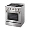 Thor Kitchen 6-Piece Pro Appliance Package - 30-Inch Dual Fuel Range, Refrigerator with Water Dispenser, Wall Mount Hood, Dishwasher, Microwave Drawer, & Wine Cooler in Stainless Steel Appliance Package Thor Kitchen 