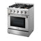 Thor Kitchen 6-Piece Pro Appliance Package - 30-Inch Gas Range, Refrigerator with Water Dispenser, Wall Mount Hood, Dishwasher, Microwave Drawer, & Wine Cooler in Stainless Steel Appliance Package Thor Kitchen 