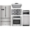 Thor Kitchen 6-Piece Pro Appliance Package - 36" Cooktop, Wall Oven, Under Cabinet Hood, Refrigerator, Dishwasher & Microwave Drawer in Stainless Steel Appliance Package Thor Kitchen 