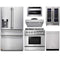 Thor Kitchen 6-Piece Pro Appliance Package - 36-Inch Dual Fuel Range, Refrigerator with Water Dispenser, Under Cabinet Hood, Dishwasher, Microwave Drawer, & Wine Cooler in Stainless Steel Appliance Package Thor Kitchen 