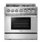 Thor Kitchen 6-Piece Pro Appliance Package - 36-Inch Dual Fuel Range, Refrigerator with Water Dispenser, Wall Mount Hood, Dishwasher, Microwave Drawer, & Wine Cooler in Stainless Steel Appliance Package Thor Kitchen 