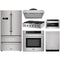 Thor Kitchen 6-Piece Pro Appliance Package - 36" Rangetop, Wall Oven, Under Cabinet Hood, Refrigerator, Dishwasher, & Microwave in Stainless Steel Appliance Package Thor Kitchen 