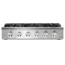 Thor Kitchen 6-Piece Pro Appliance Package - 36" Rangetop, Wall Oven, Wall Mount Hood, Refrigerator, Dishwasher, & Microwave in Stainless Steel Appliance Package Thor Kitchen 
